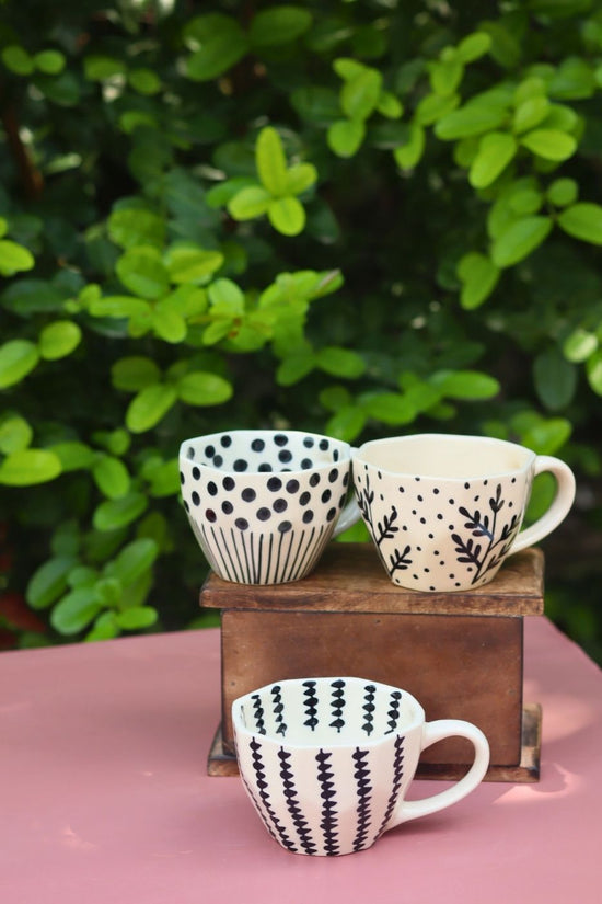Handmade Set of 3 - Cheers to Coffee Mugs