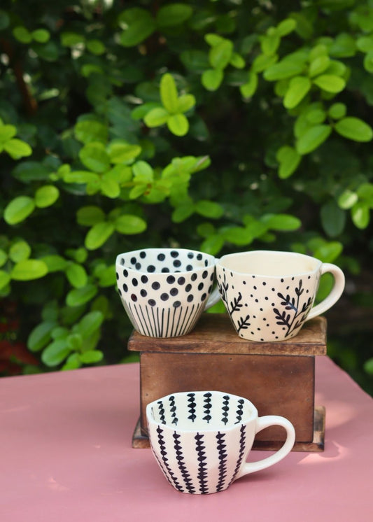 Handmade Set of 3 - Cheers to Coffee Mugs