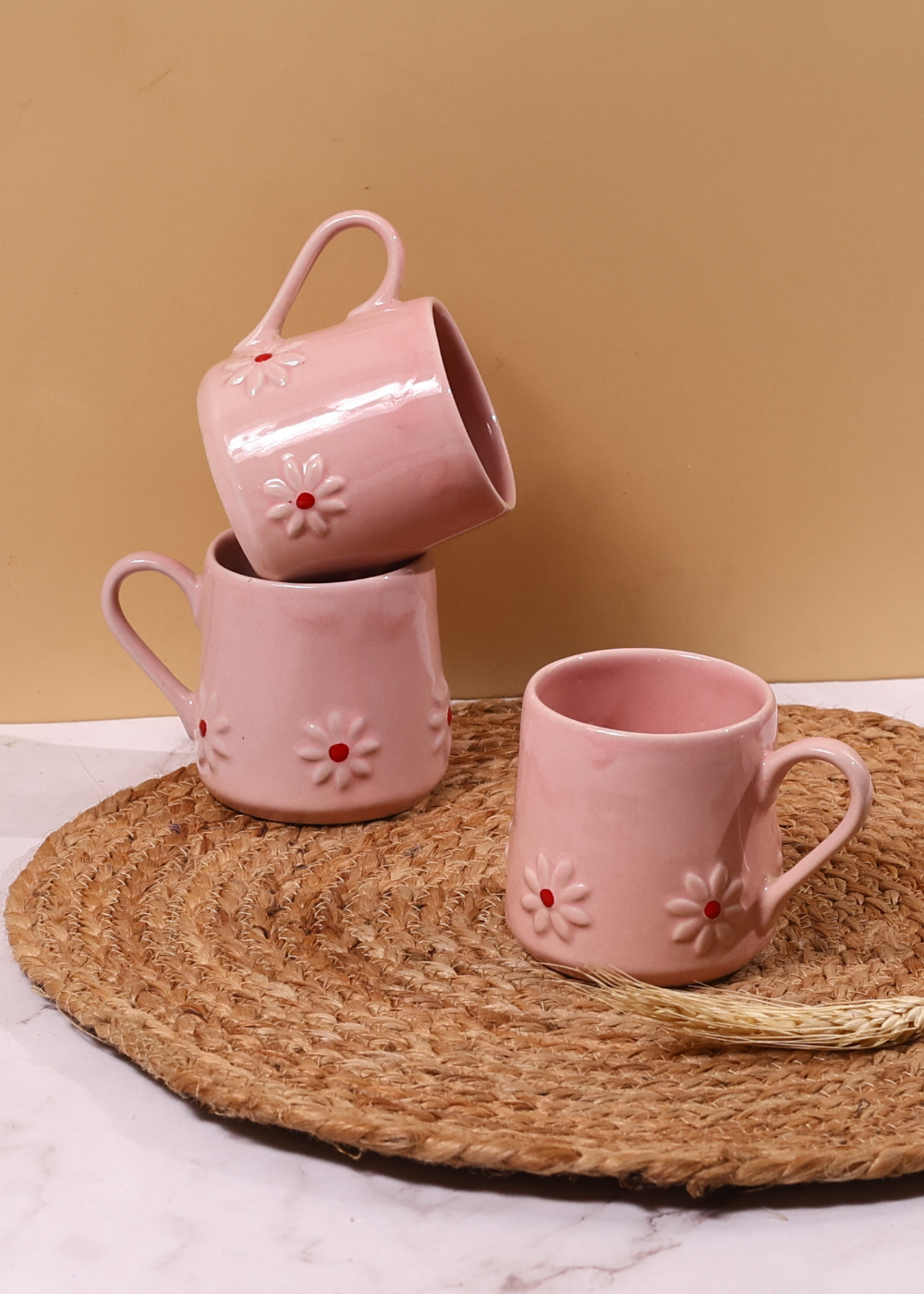 Pink lily mugs 