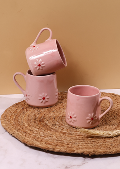 Pink lily mugs 