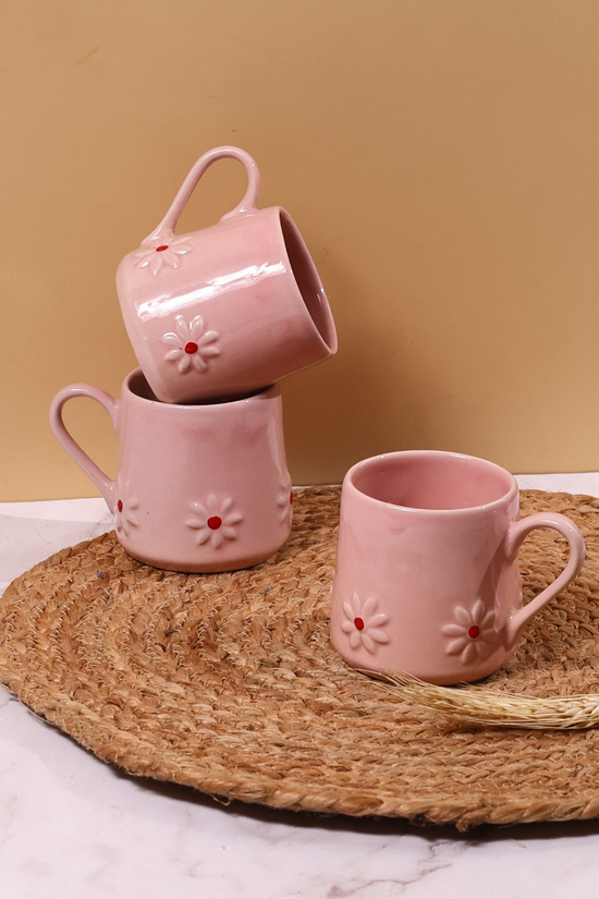 Pink lily mugs 