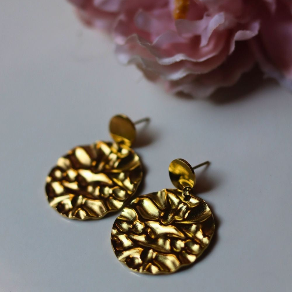 Anti tarnish Gold Cut Earrings