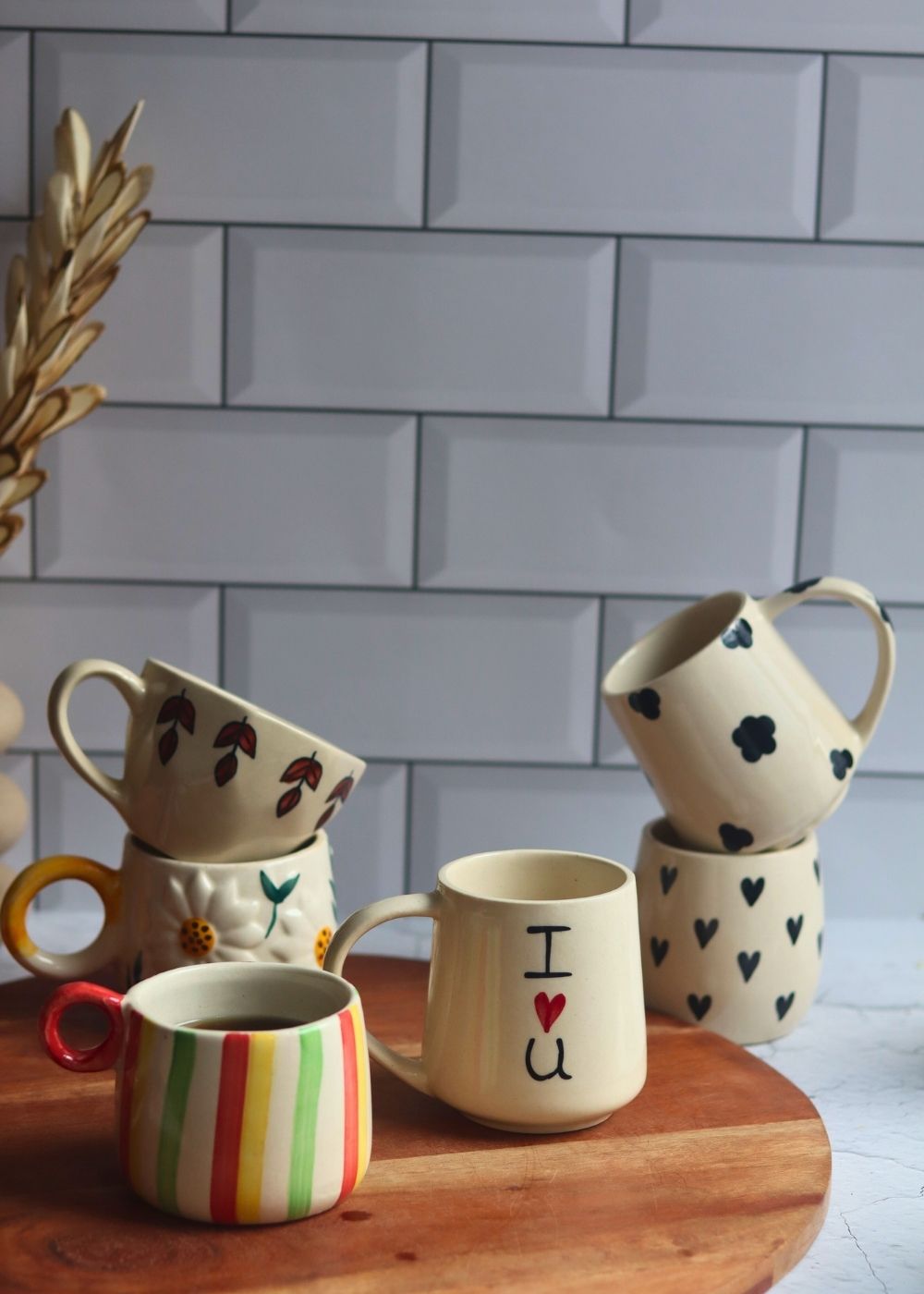 set of 6 essential mugs made by ceramic 