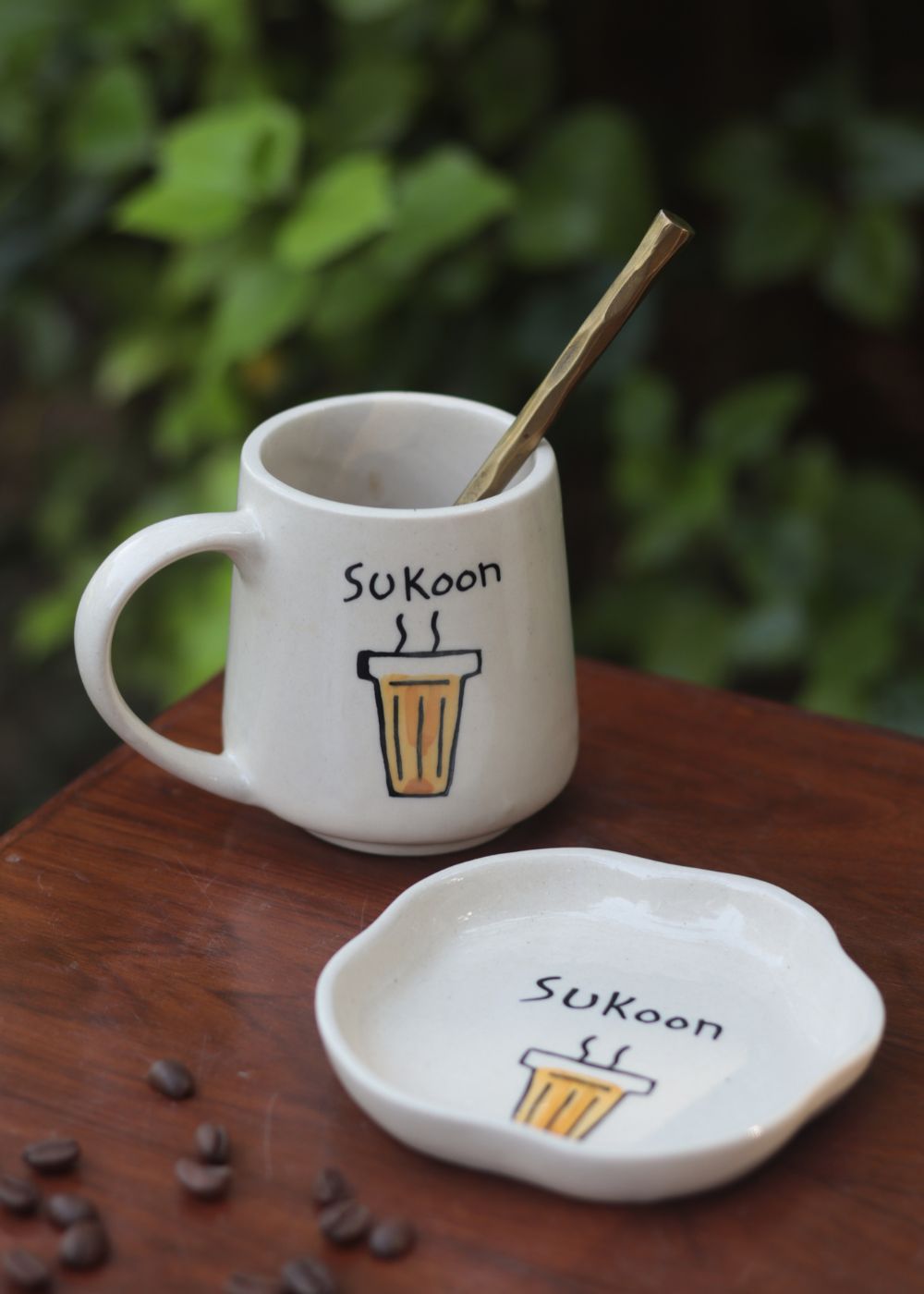 Sukoon Mug & Handmade Dessert Plate premium quality combo