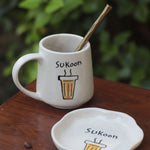 Sukoon Mug & Handmade Dessert Plate premium quality combo