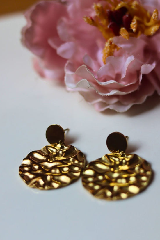 waterproof Gold Cut Earrings