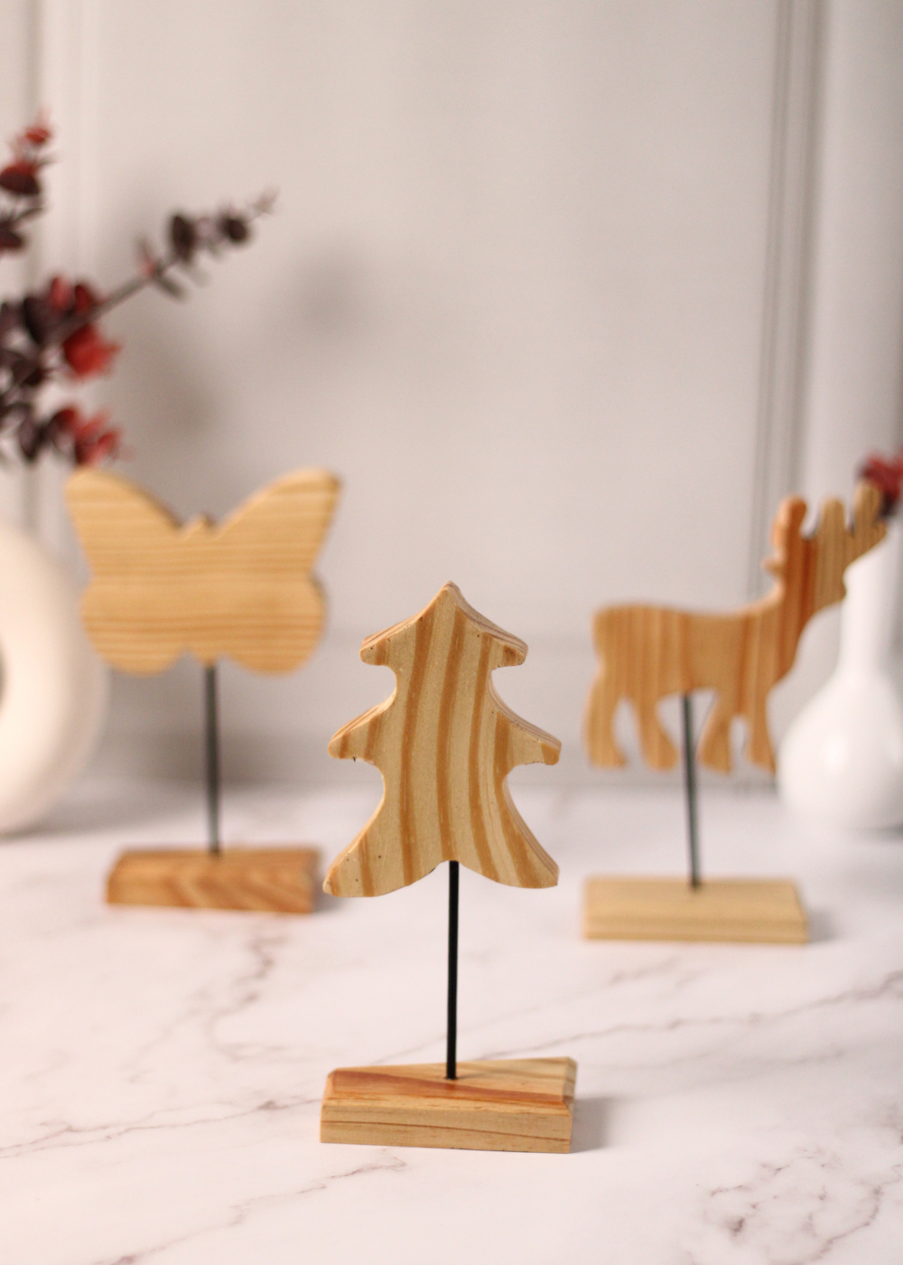 christmas tree decor stand made by wooden