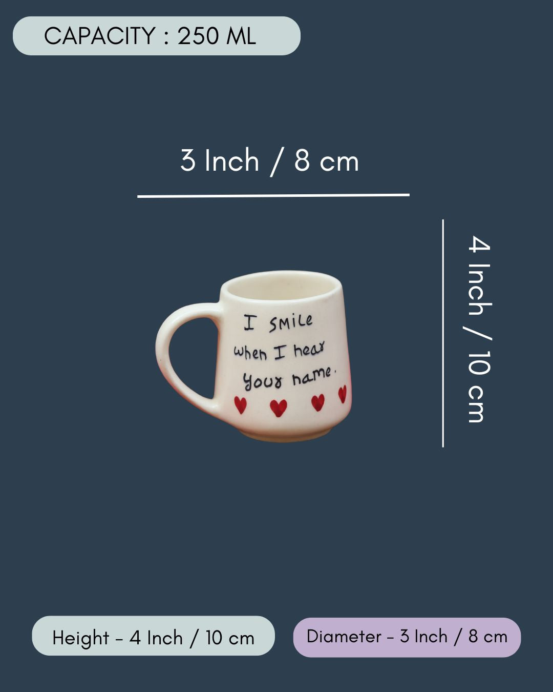 I Smile When I heart your name mug in a Gift Box