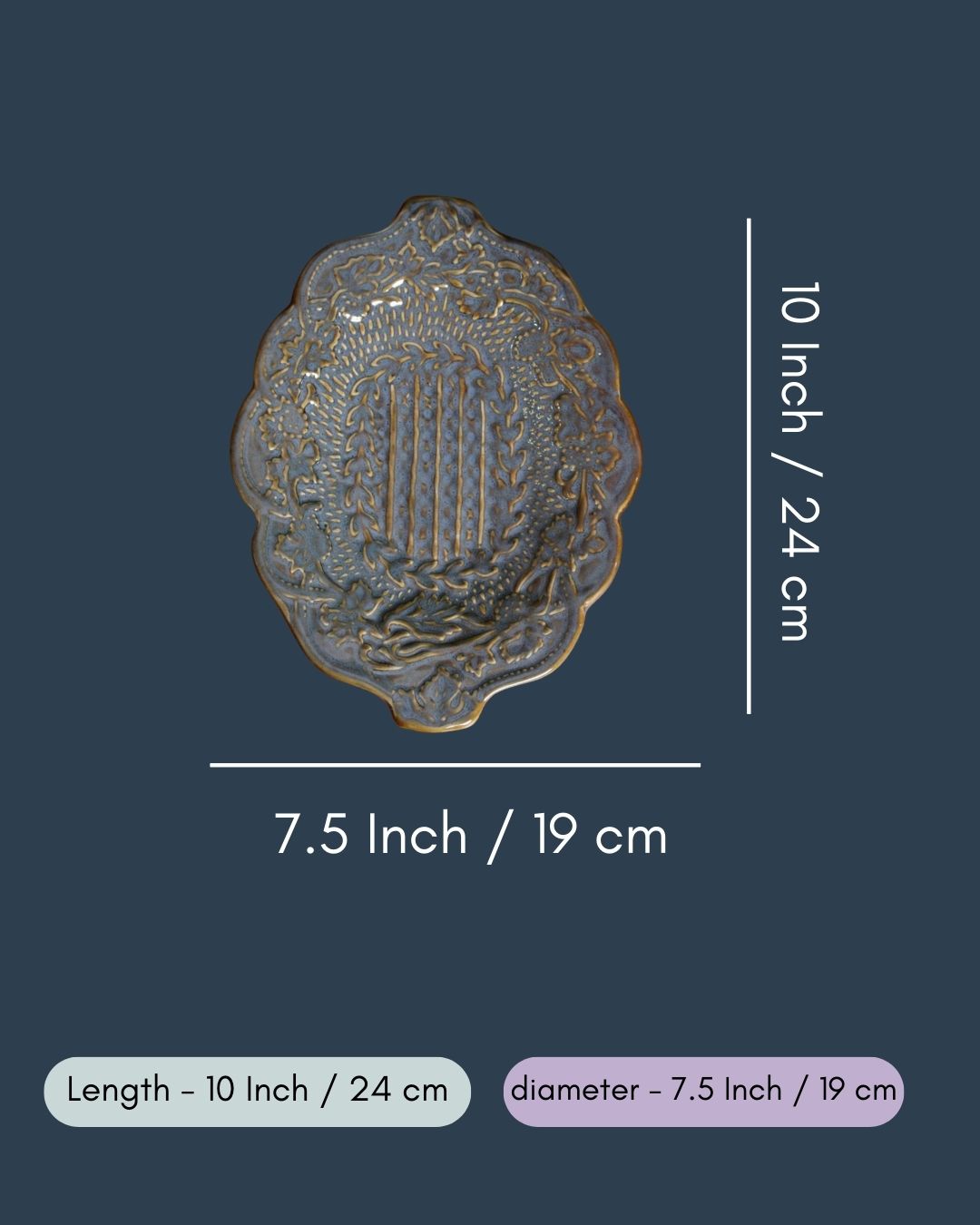 Slate Grey Textured Platter