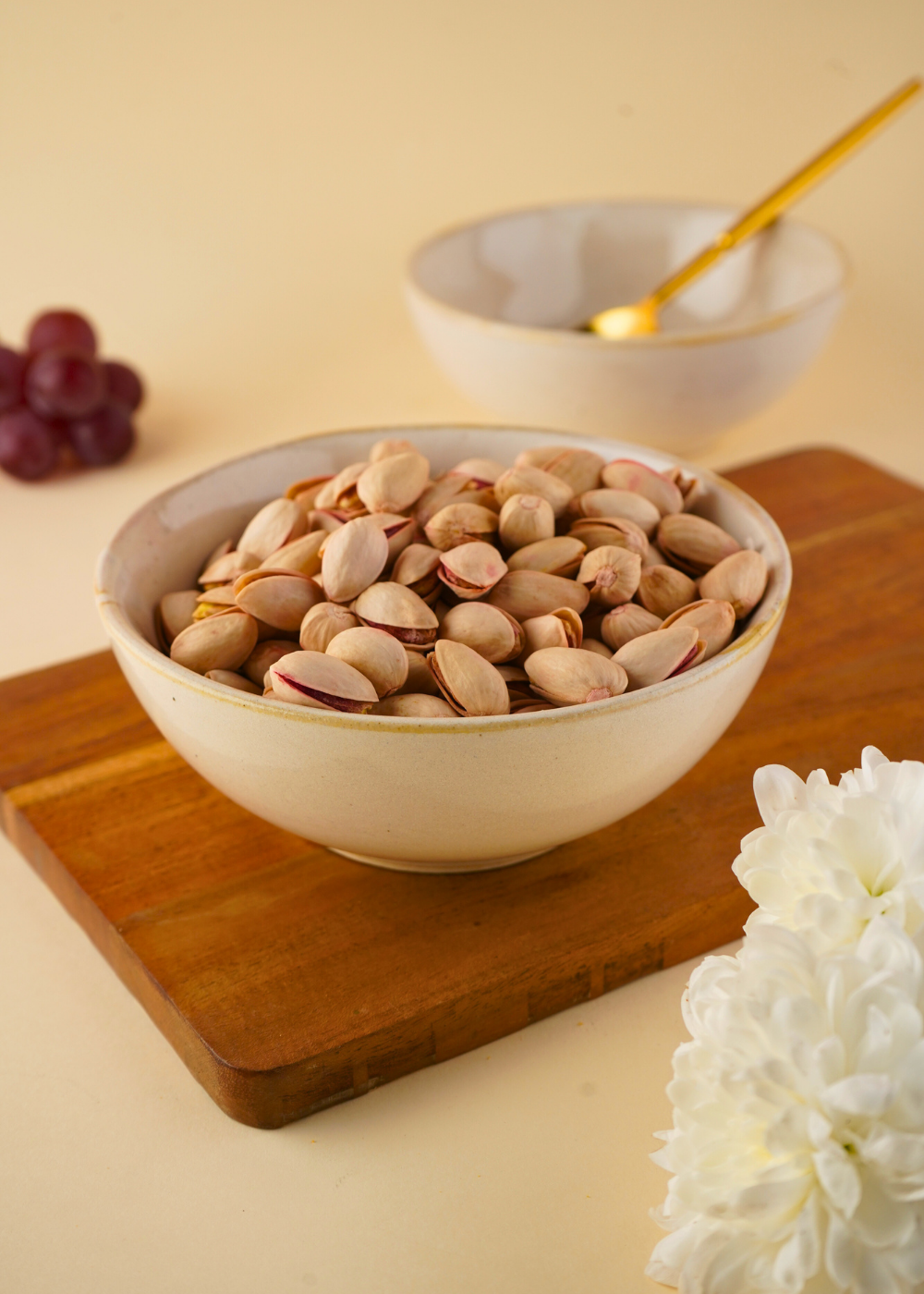 pearl white curry bowl handmade in india 