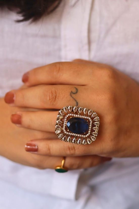 The Royal Blue Ring handmade in India