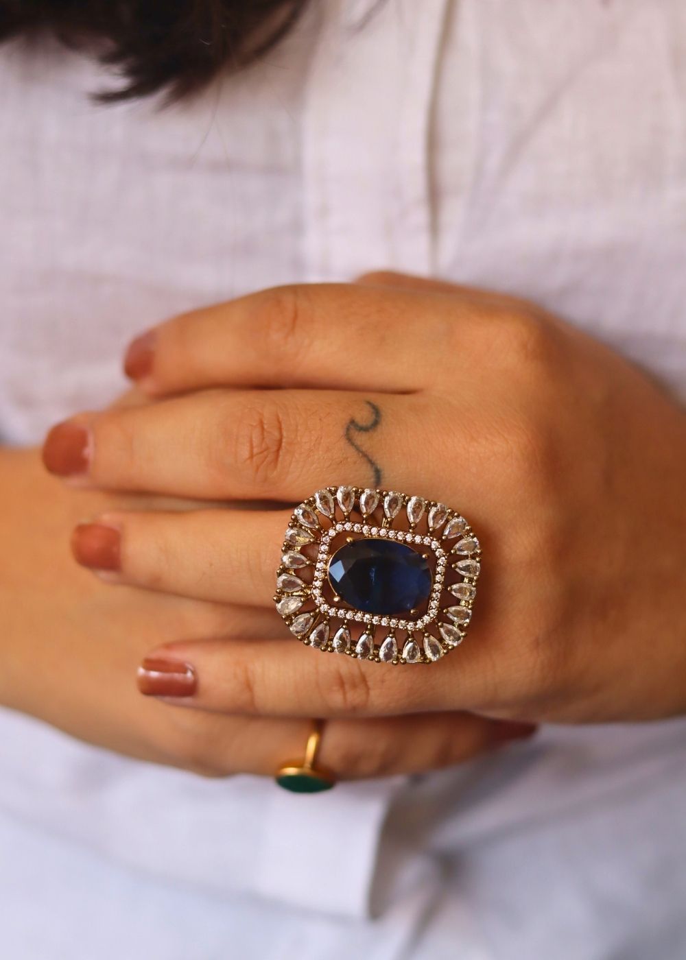 The Royal Blue Ring handmade in India