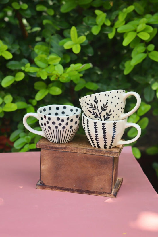 Set of 3 - Cheers to Coffee Mugs made by ceramic
