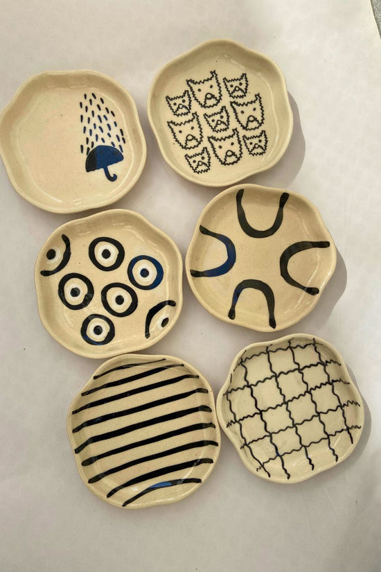 Set of 6 Tasty Treat Handmade Dessert plate (for the price of 5) handmade in india