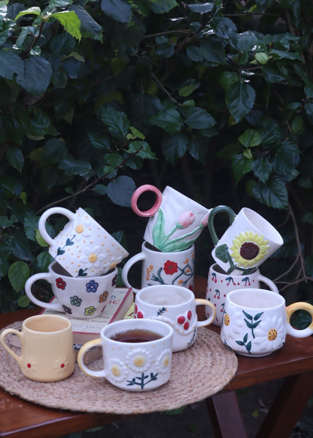 Set of 10 Summer Glow mugs Combo (for the price of 7) handmade in india