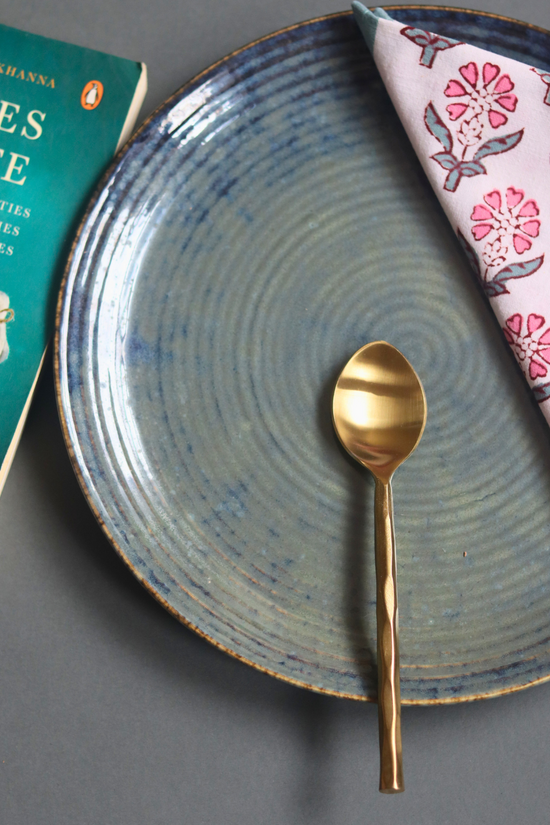 Handmade gold tea spoon 