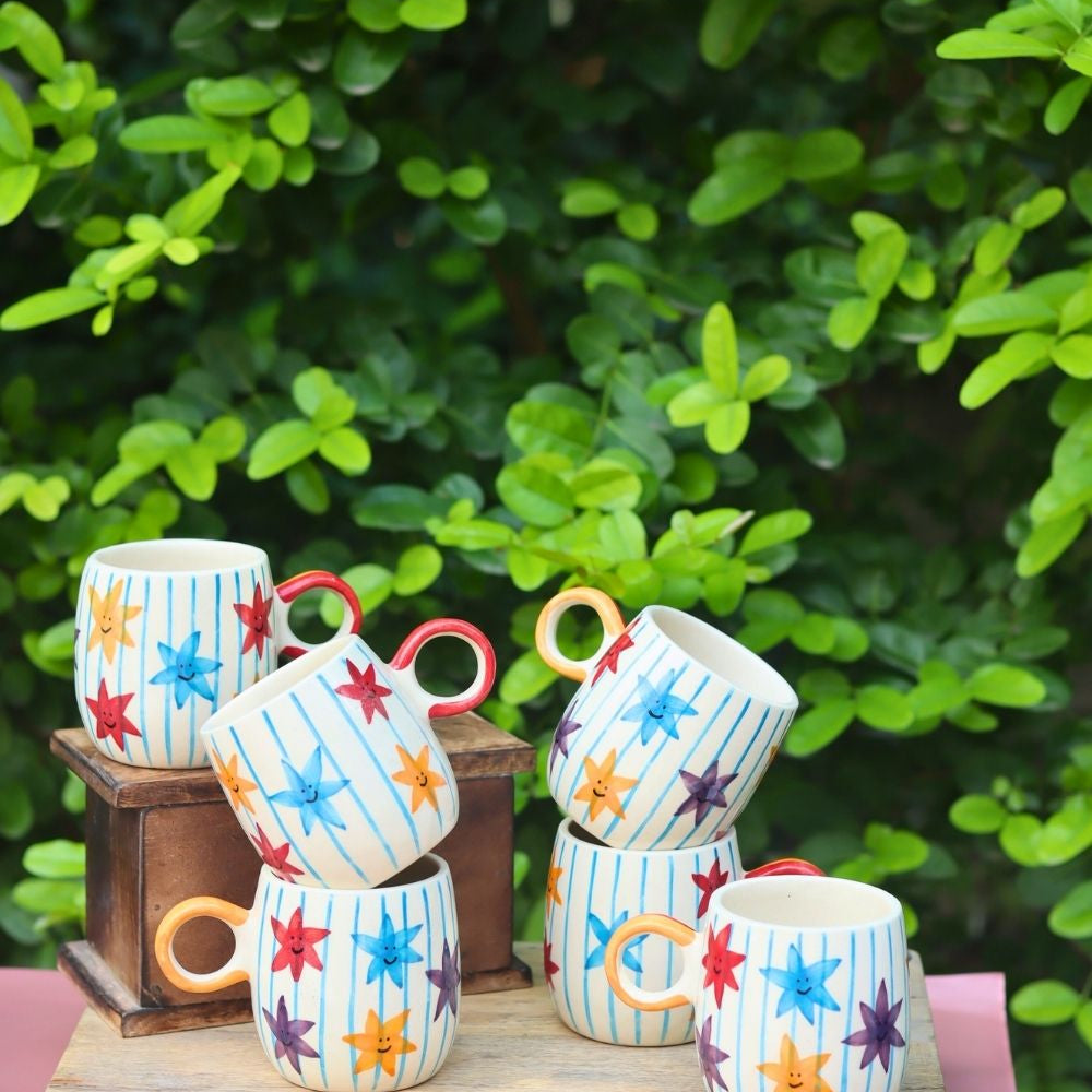 Handmade Set of 6 - Star Cuddle Mug