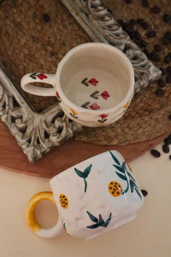 daisy & tulip mug made by ceramic 