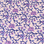 Handprinted purple paisley bedsheet 