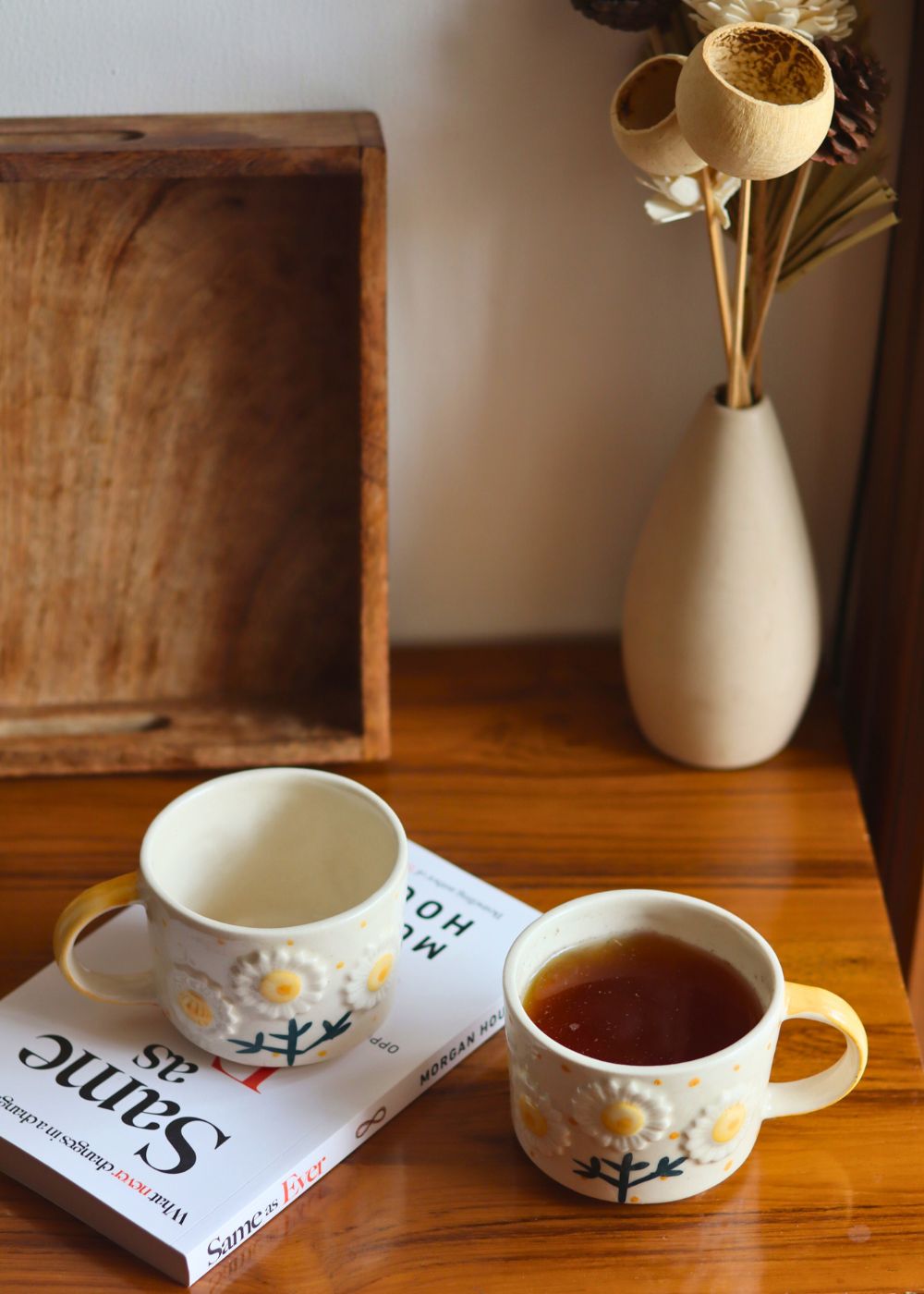 sunflower bloom mug made by ceramic 