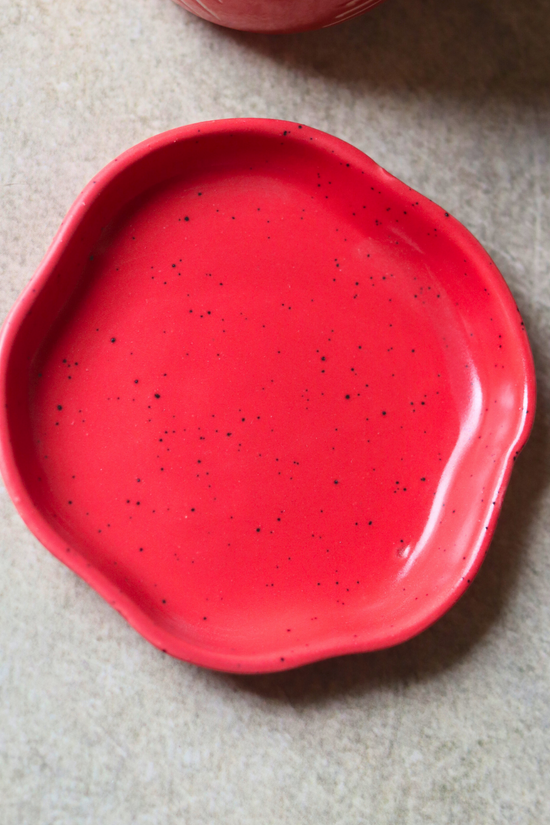 dessert plate, handmade plate, ceramic plate