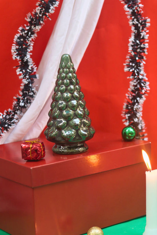 Green Pine Christmas tree in a Gift Box