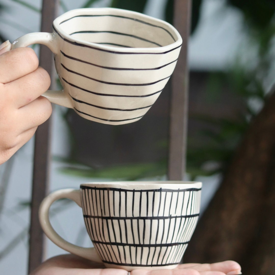 handmade mugs  set of two, made by ceramic 