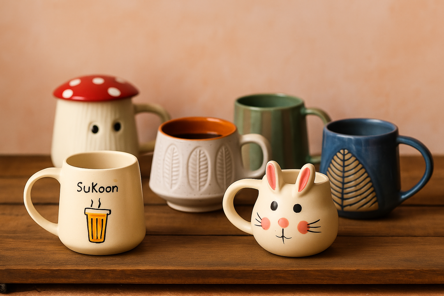 Set of 6 Artisan Delight Mugs (for the Price of 5)