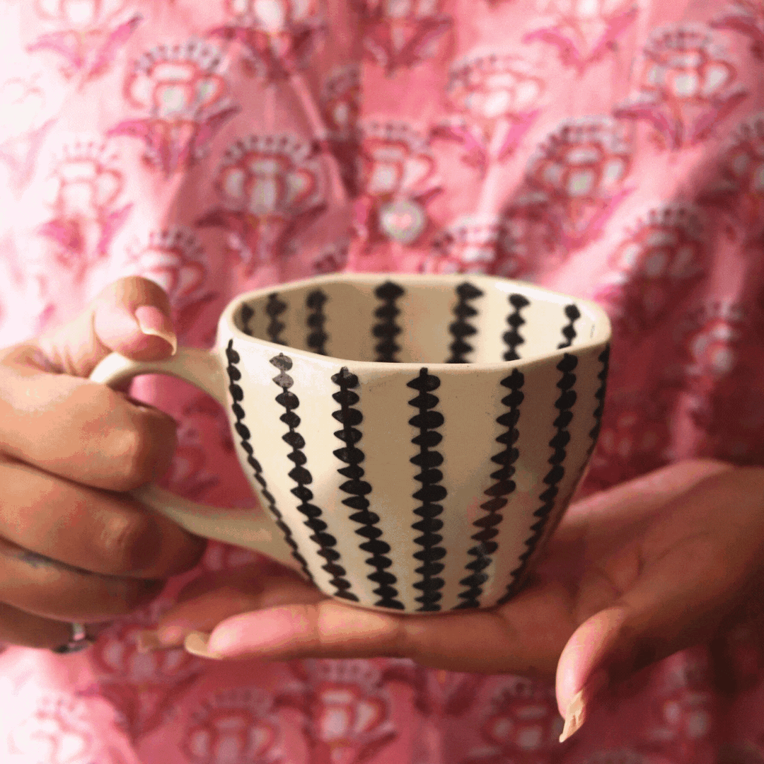 Black Crosses mug for your delicious beverage