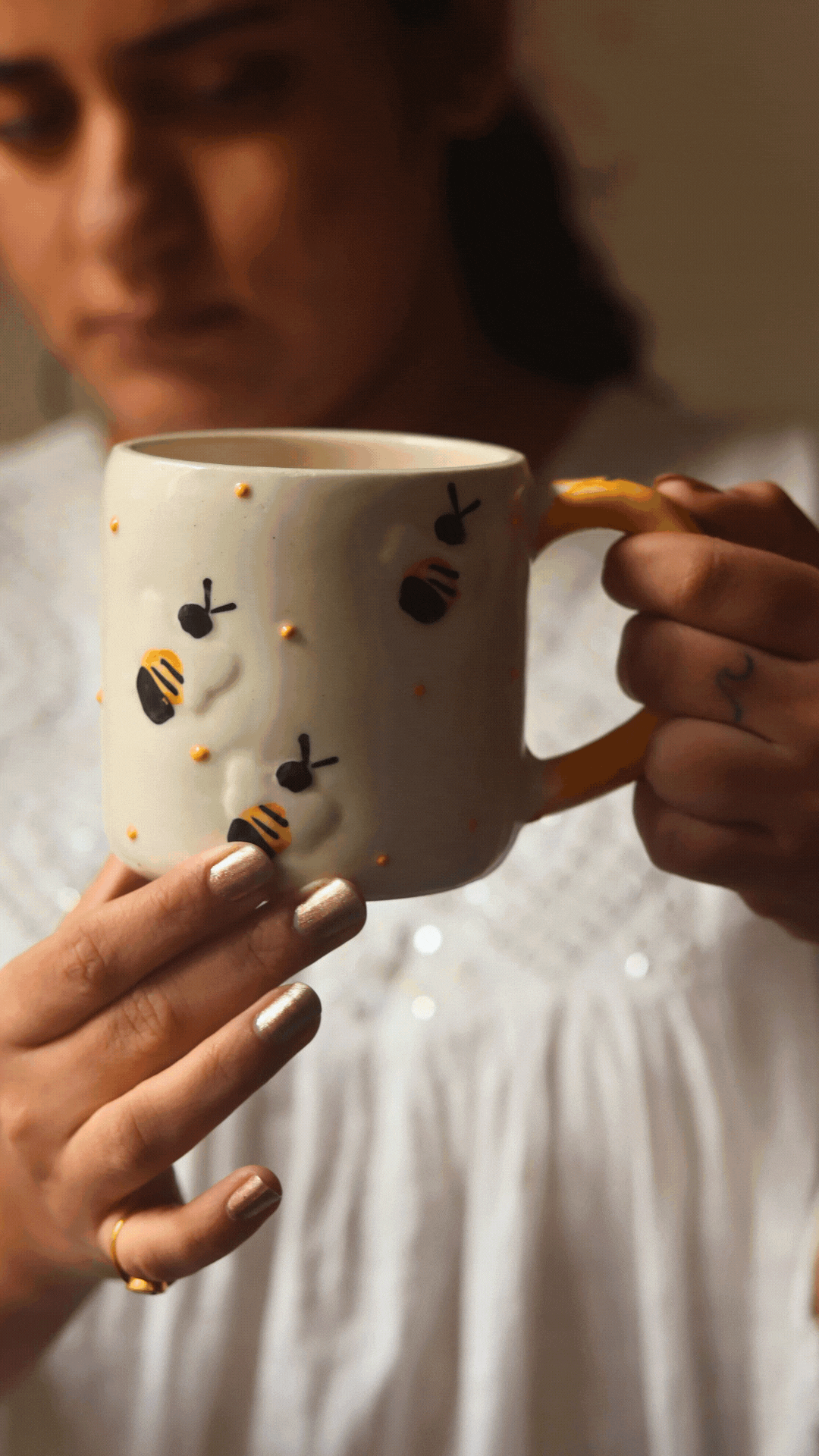 Irregular Ceramic Bee - Mug for your delicious coffee