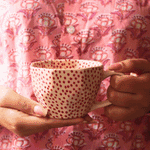 Deep Red Polka Mugs for your delicious coffee