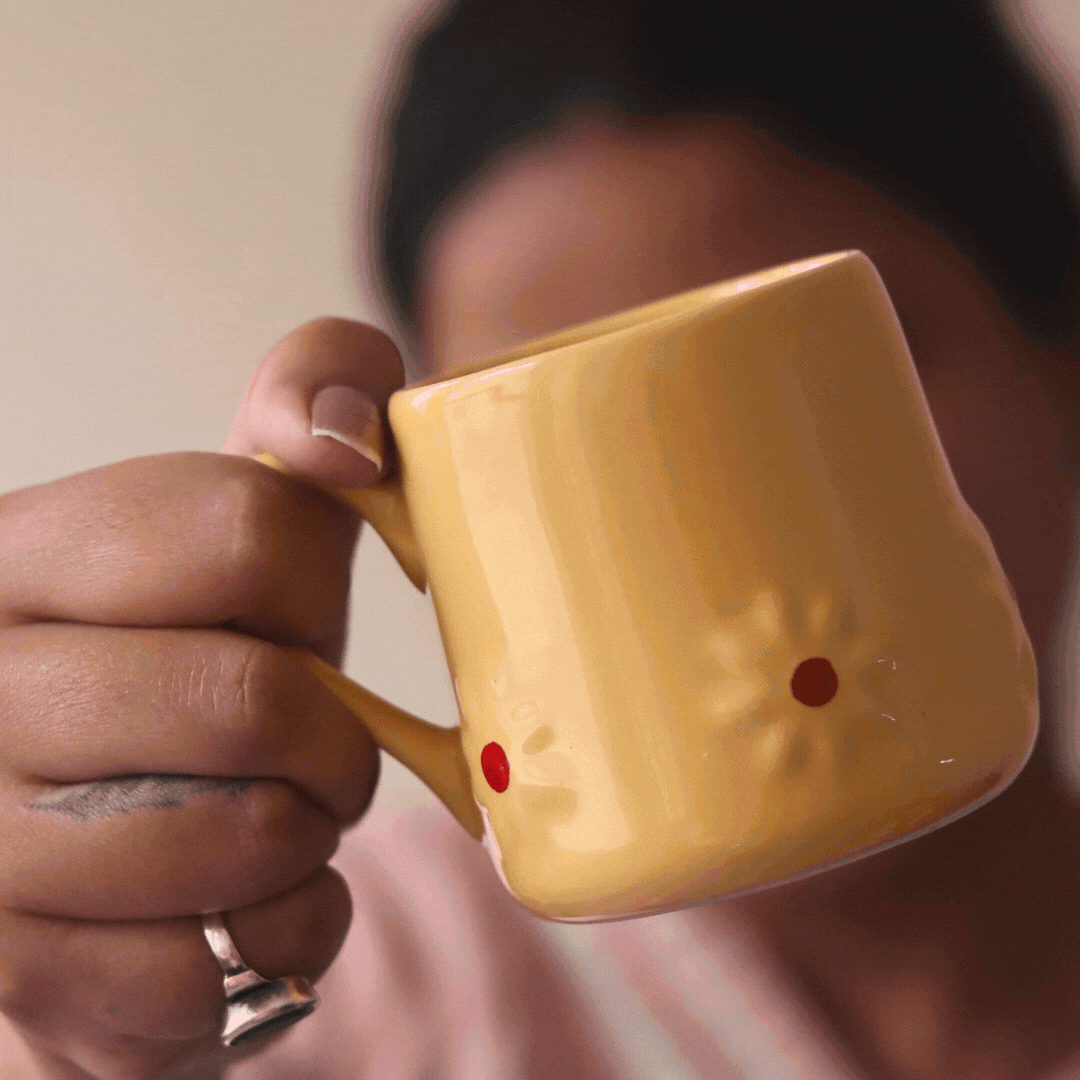 Yellow Lily Mug for your delicious chai or coffee