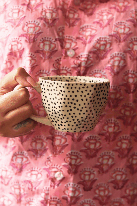 Black Polka Mug for your delicious Coffee