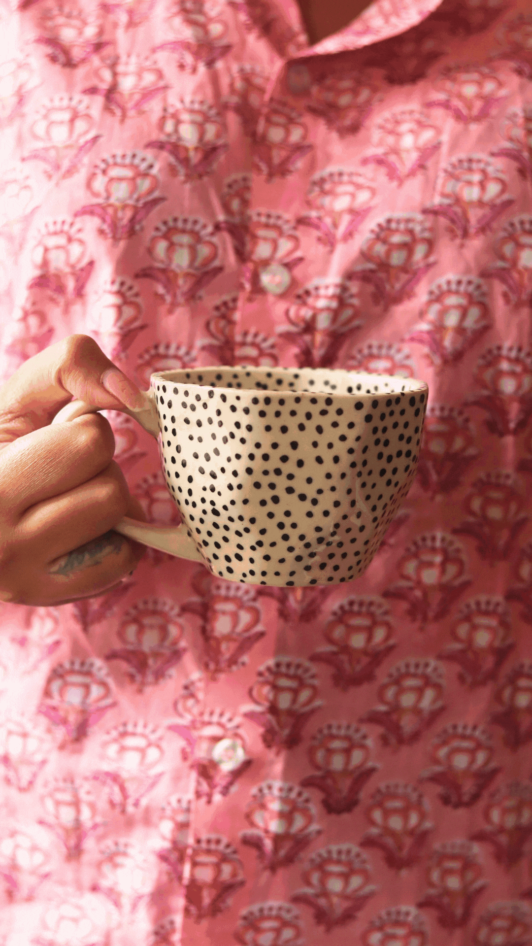 Black Polka Mug for your delicious Coffee