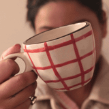 Red Checks Mug for your delicious beverage
