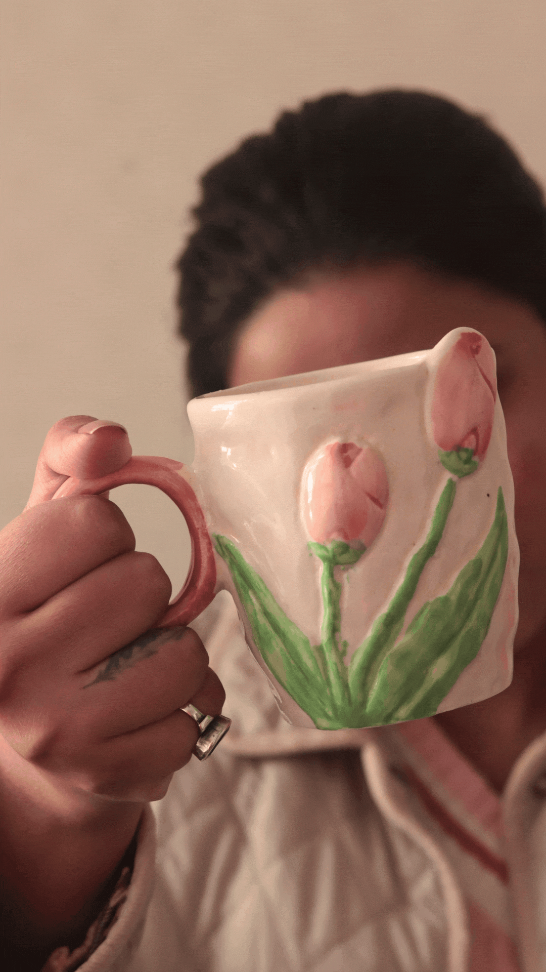 Tulip Engraved Mug for your favourite morning drink