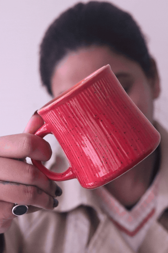 Red Etching Chai Cup for your morning coffee