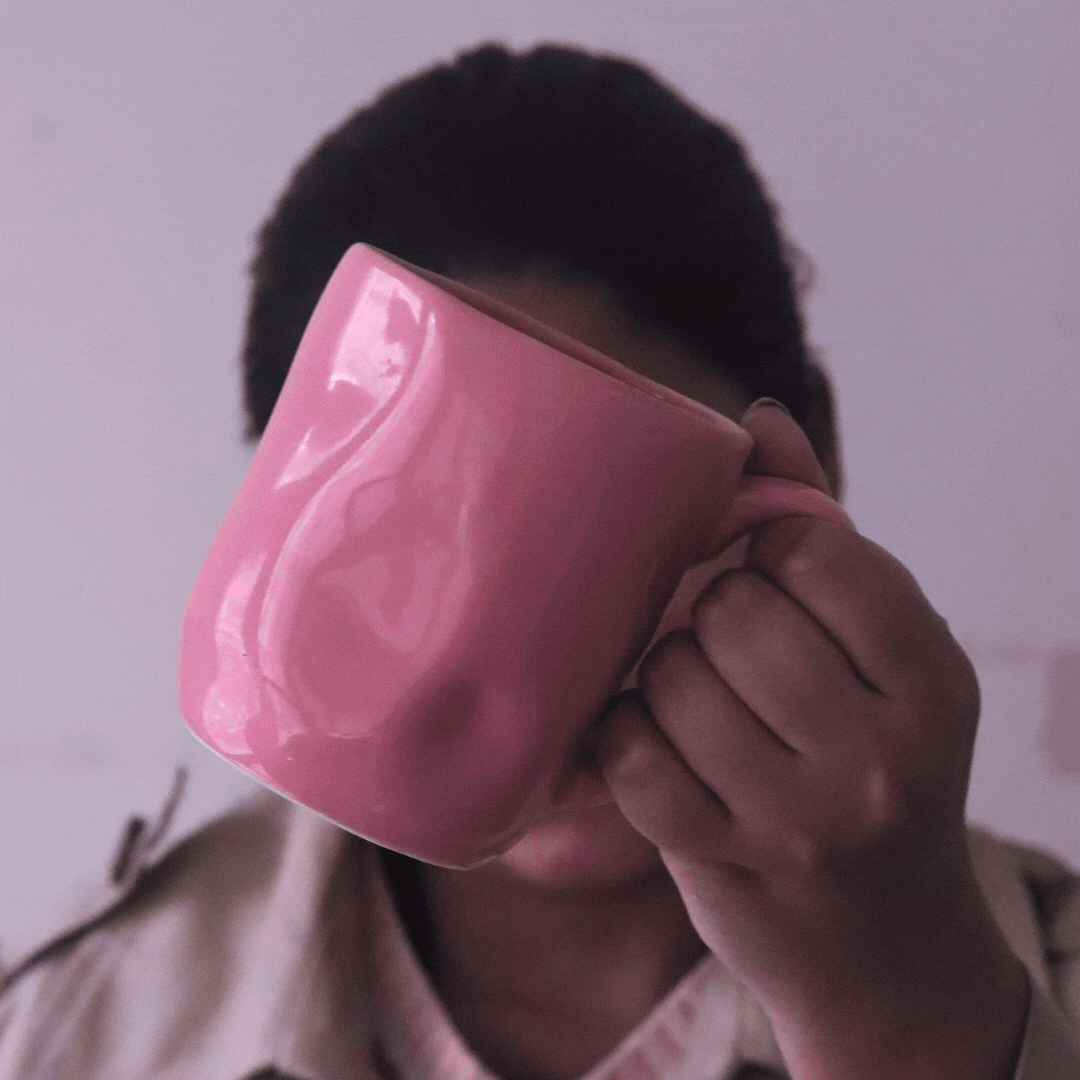 Pink Wavy Mug for your morning coffee
