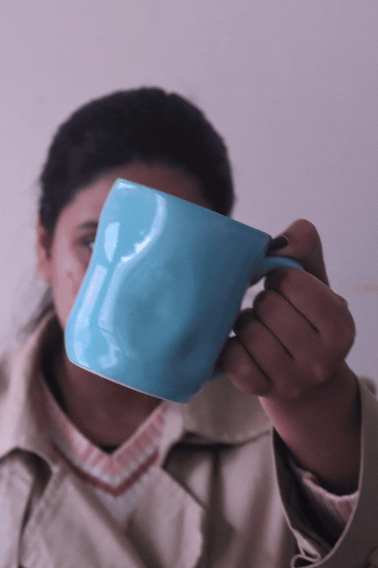 Turquoise Wavy Mug for your morning coffee