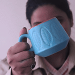 Blue Serene Leaf Coffee Mug for your morning coffee