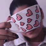 Pink Heart Mug for your morning coffee