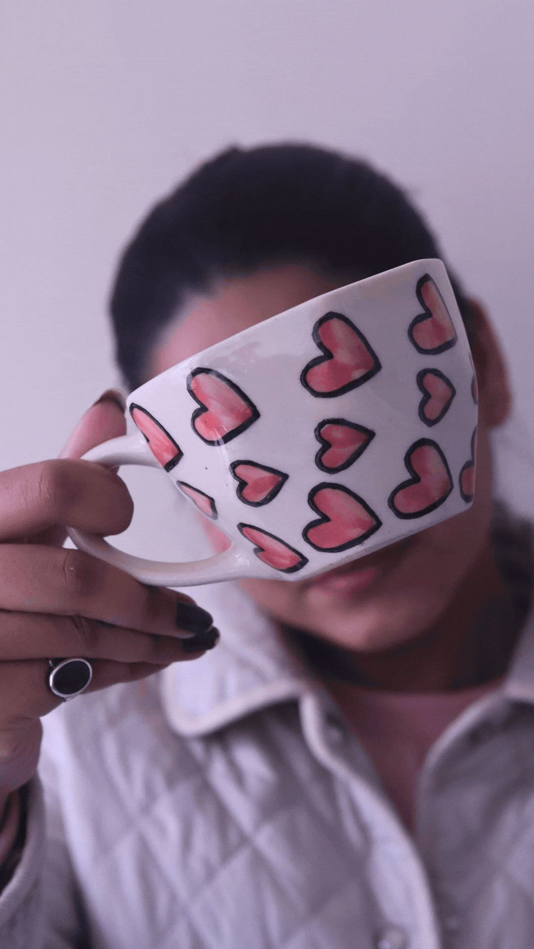 Pink Heart Mug for your morning coffee