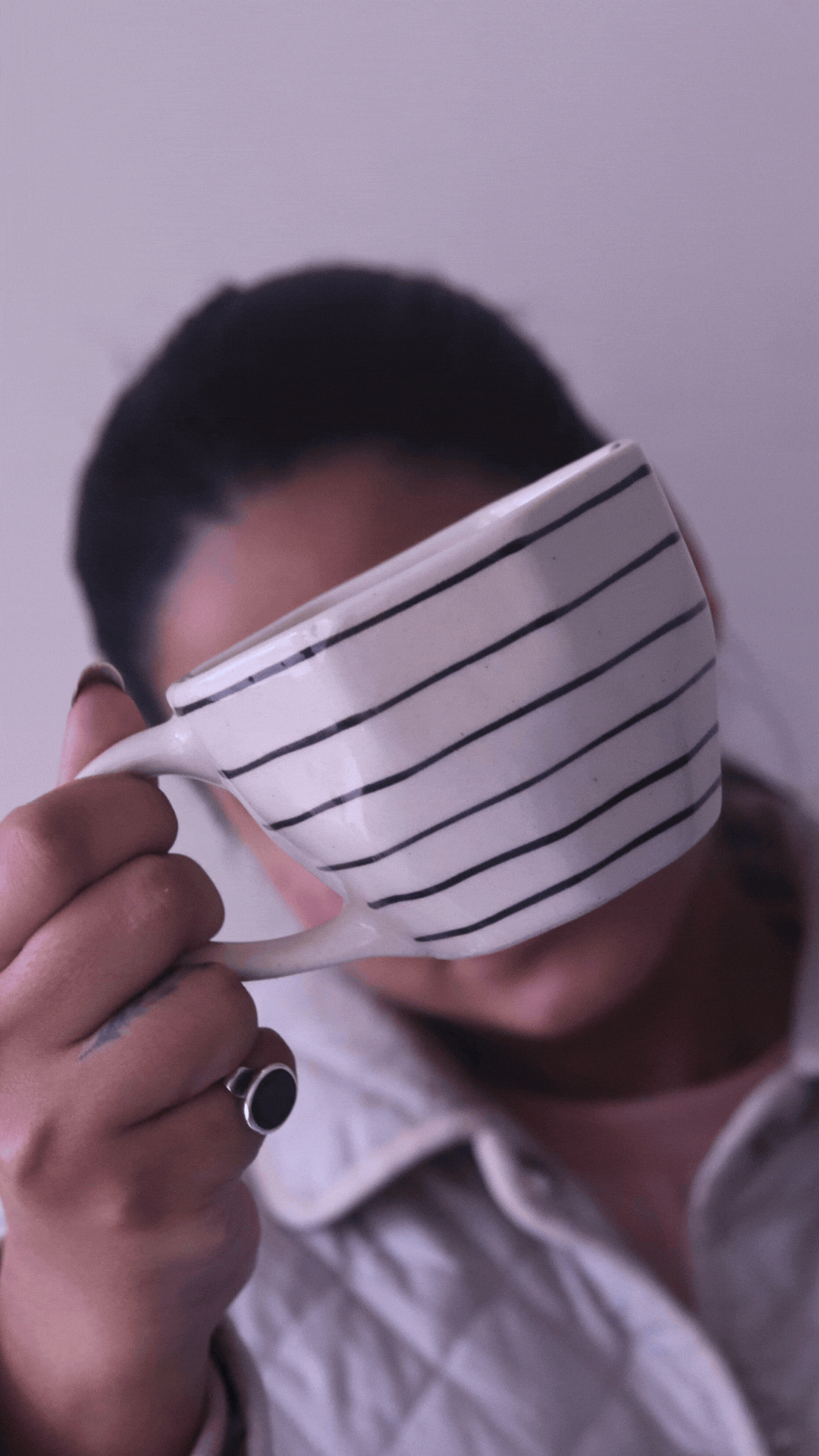 Black Lined Mug for your morning coffee
