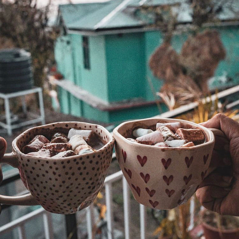 handmade Red Polka & Heart Mugs