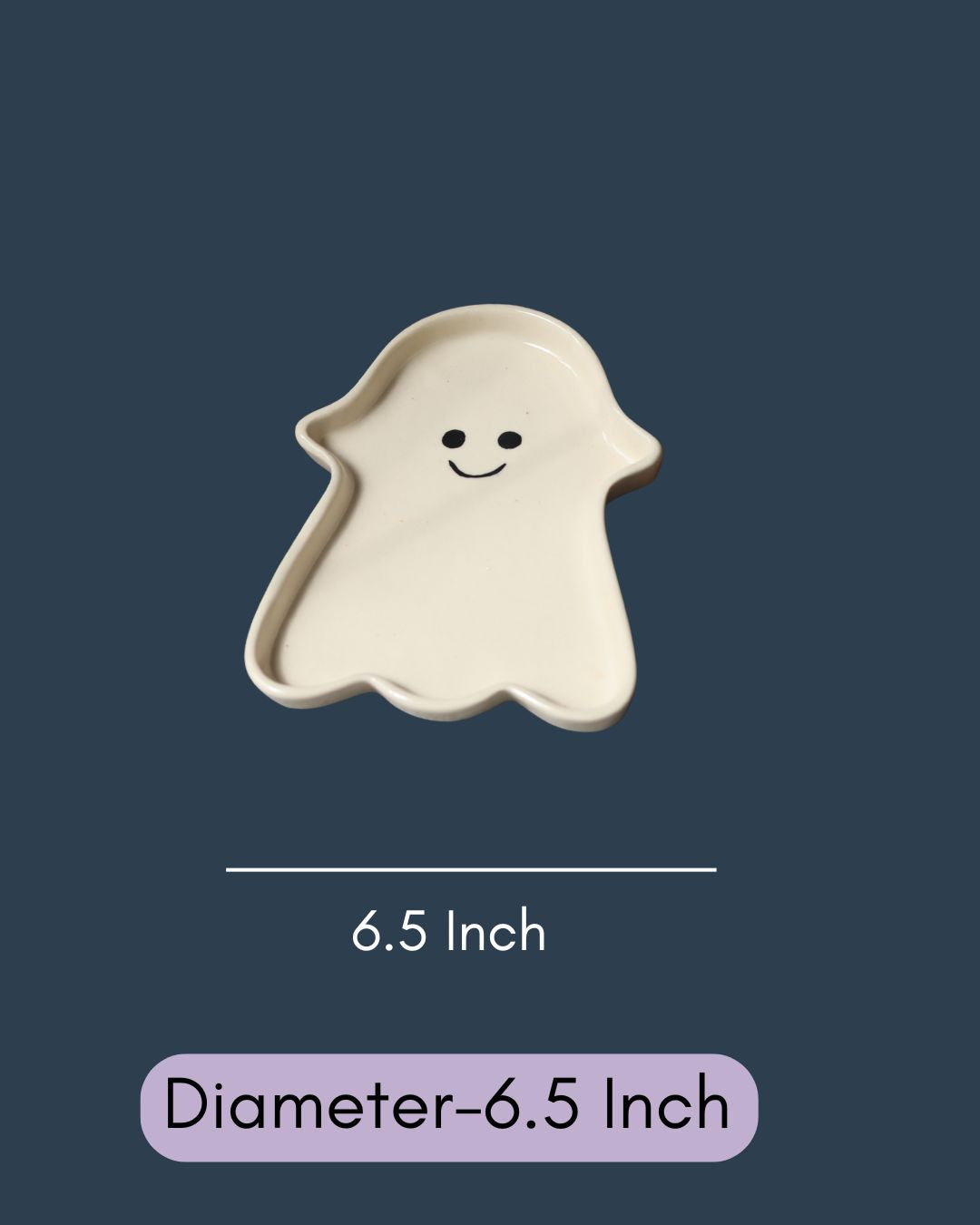 Spooky Ghost Handmade Dessert Plate