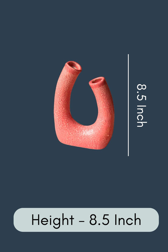 Pink U Shaped Vase