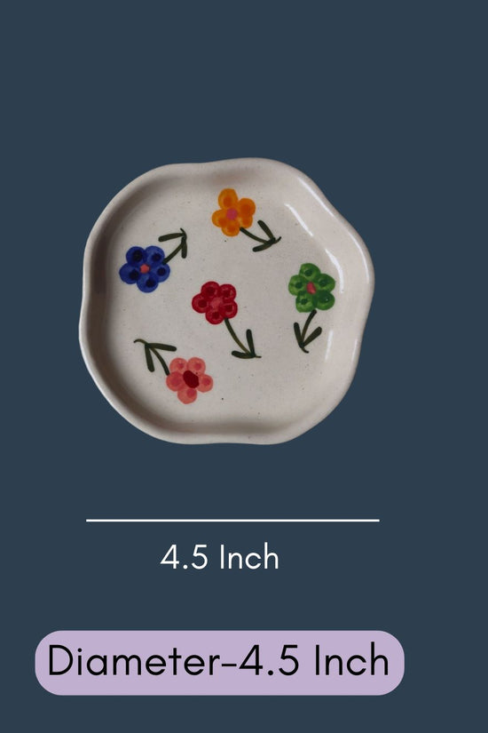 Floral Blossom Handmade Dessert Plate