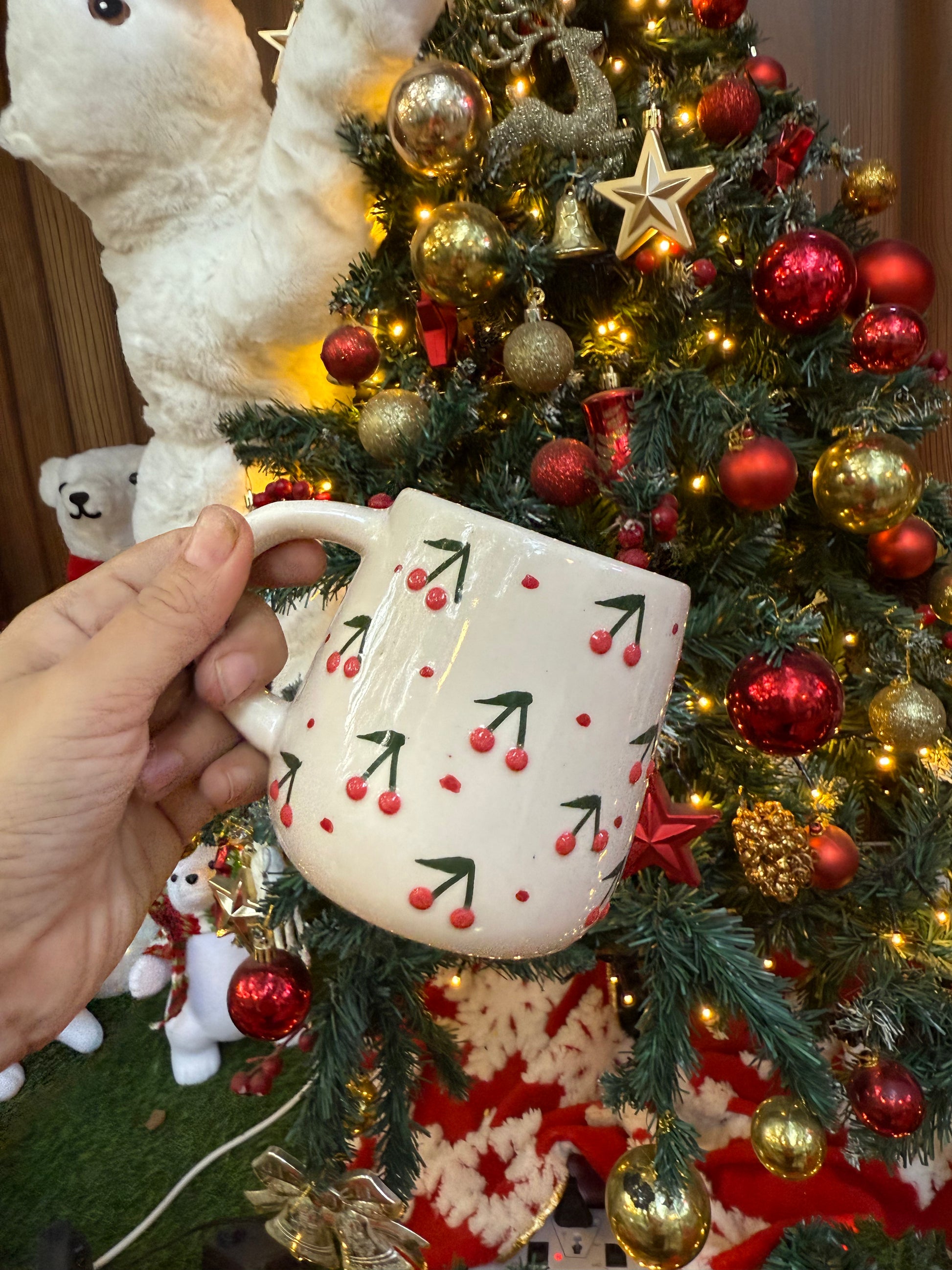 Cherry Embrossed Mug