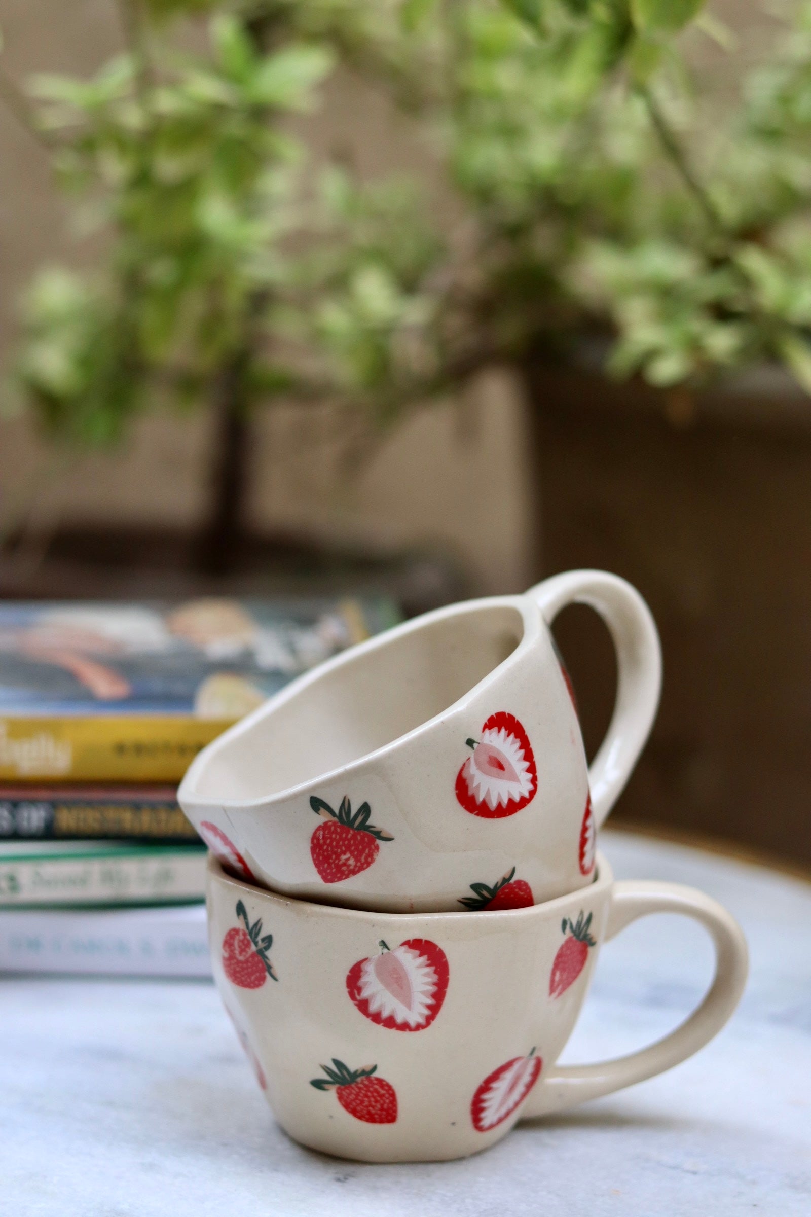 handmade strawberry mug 