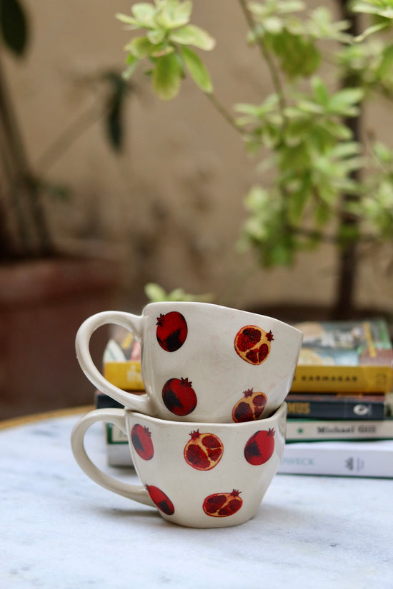 handmade anar mug, made by ceramic